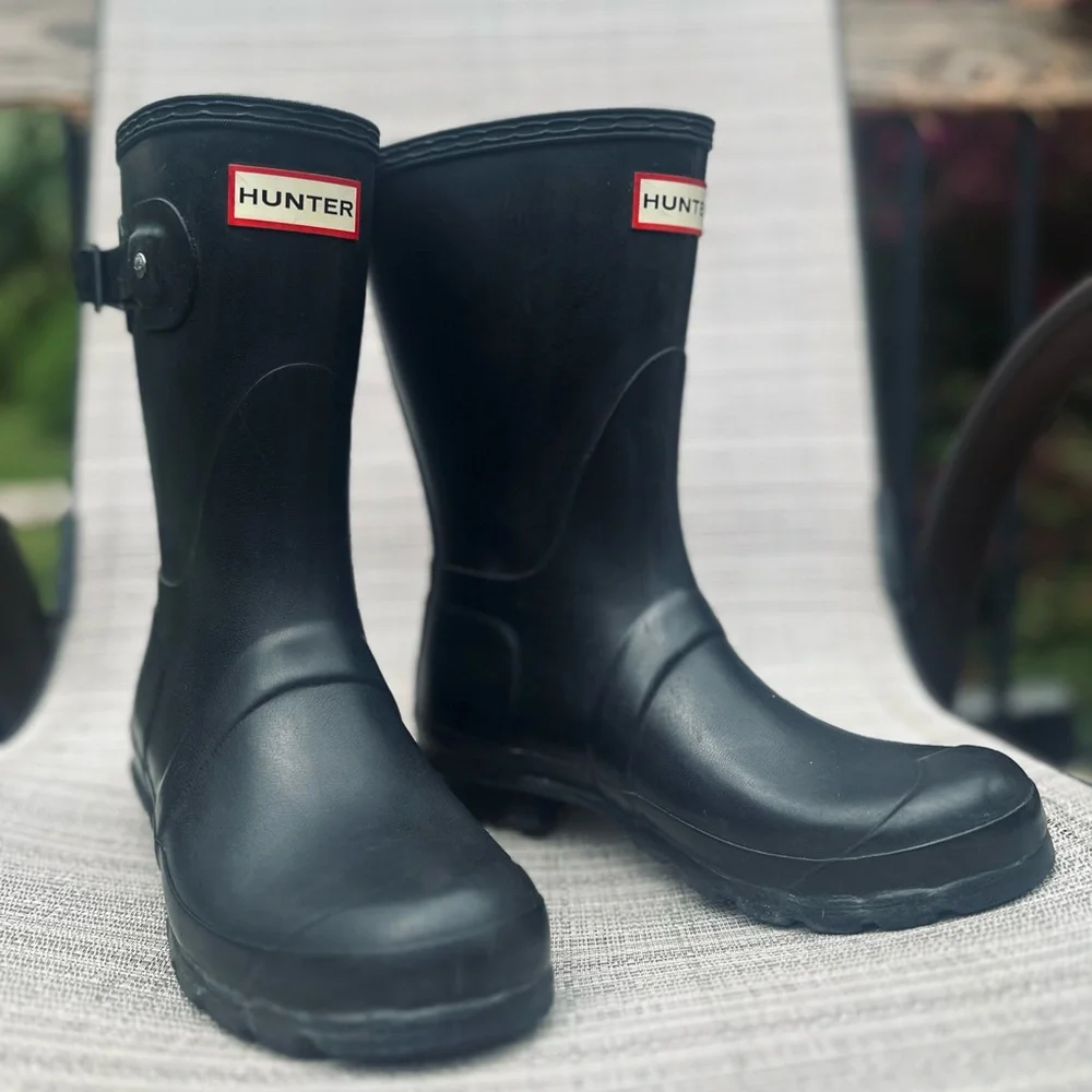 Hunter Black Rain Boots Women’s 7 🖤 - Picture 3 of 7